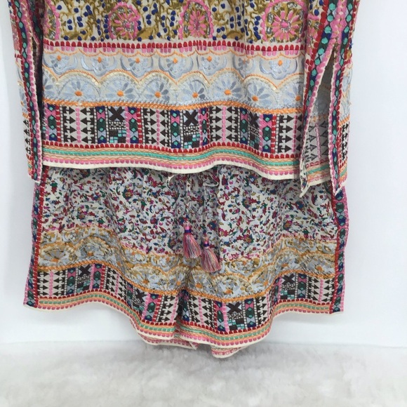 Calypso St. Barth Two Piece Short Set Embroidered Top & Shorts Beach Size XS - Picture 5 of 8